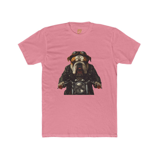 Bulldog Biker T‑Shirt — Motorcycle Dog Graphic Tee