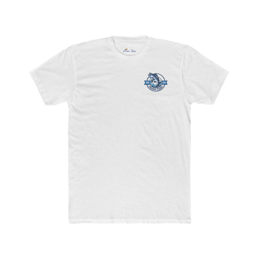 Sailfish Crest Tee — Vintage Blue Fishing Logo T‑Shirt