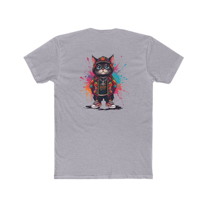 Cat Streetwear Tee — Colorful Urban Cat Graphic T-Shirt