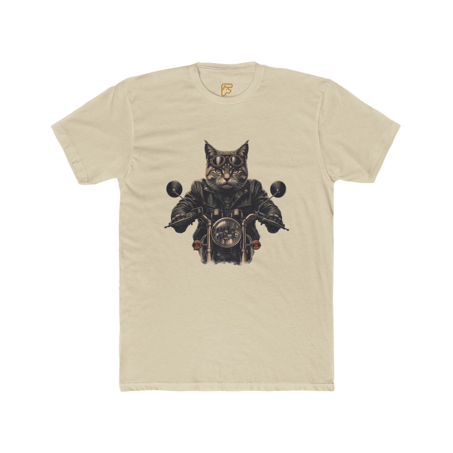 Cat Biker T-Shirt — Motorcycle Cat Rider Graphic Tee