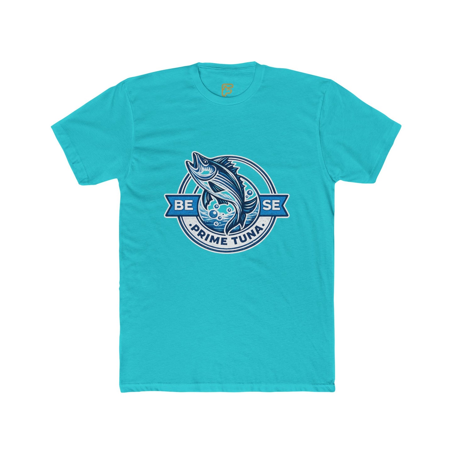 Prime Tuna Crest T-Shirt — 'Be Wise' Vintage Fishing Tee