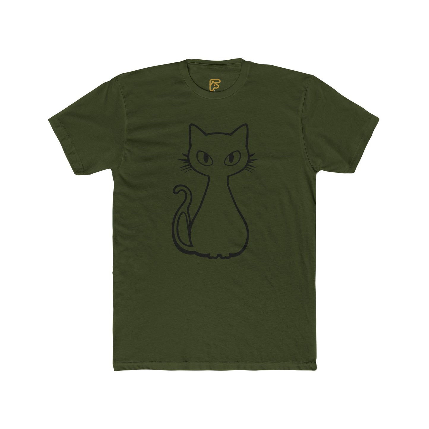 Minimal Line Art Cat T-Shirt