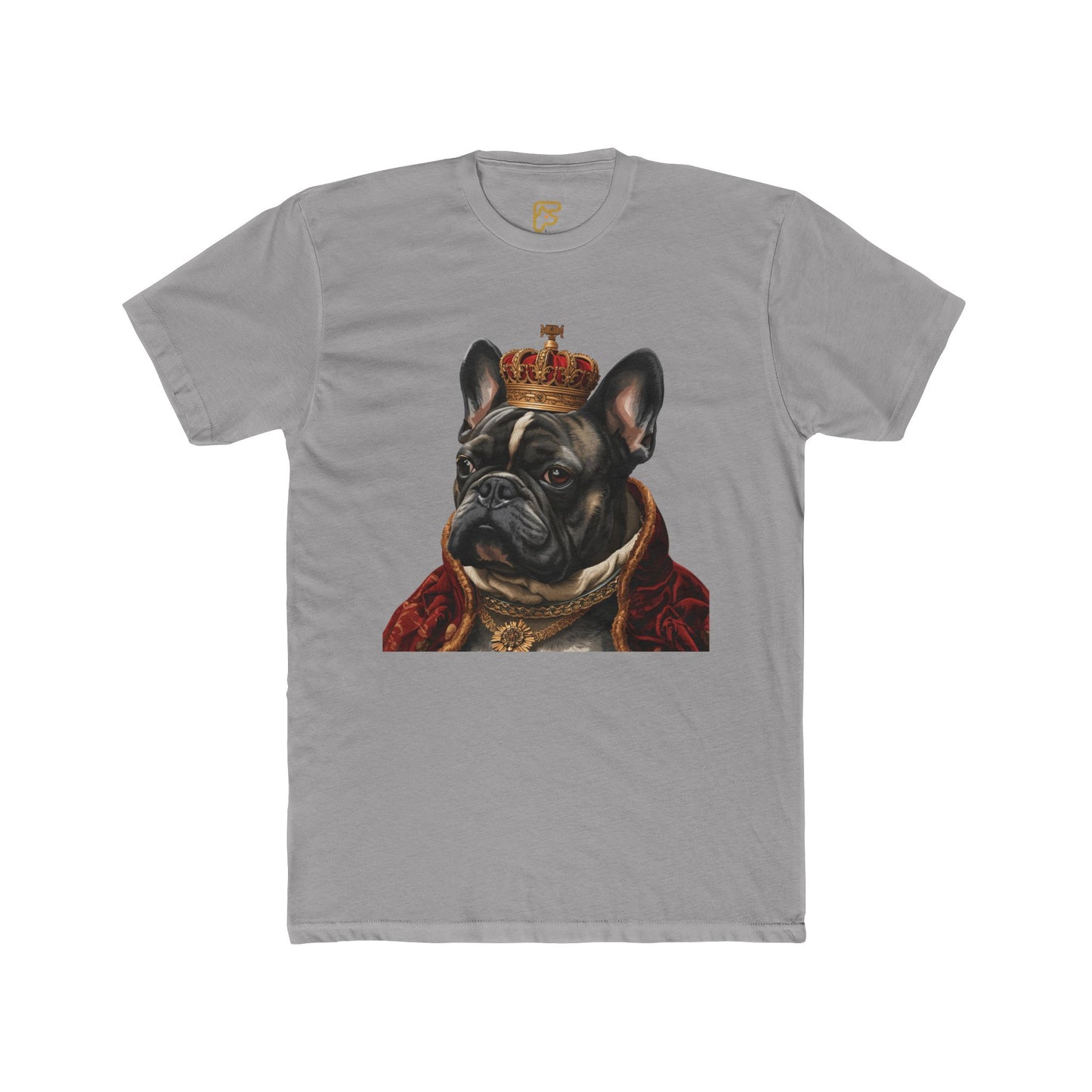 Royal French Bulldog T‑Shirt — Crowned Dog Portrait Tee