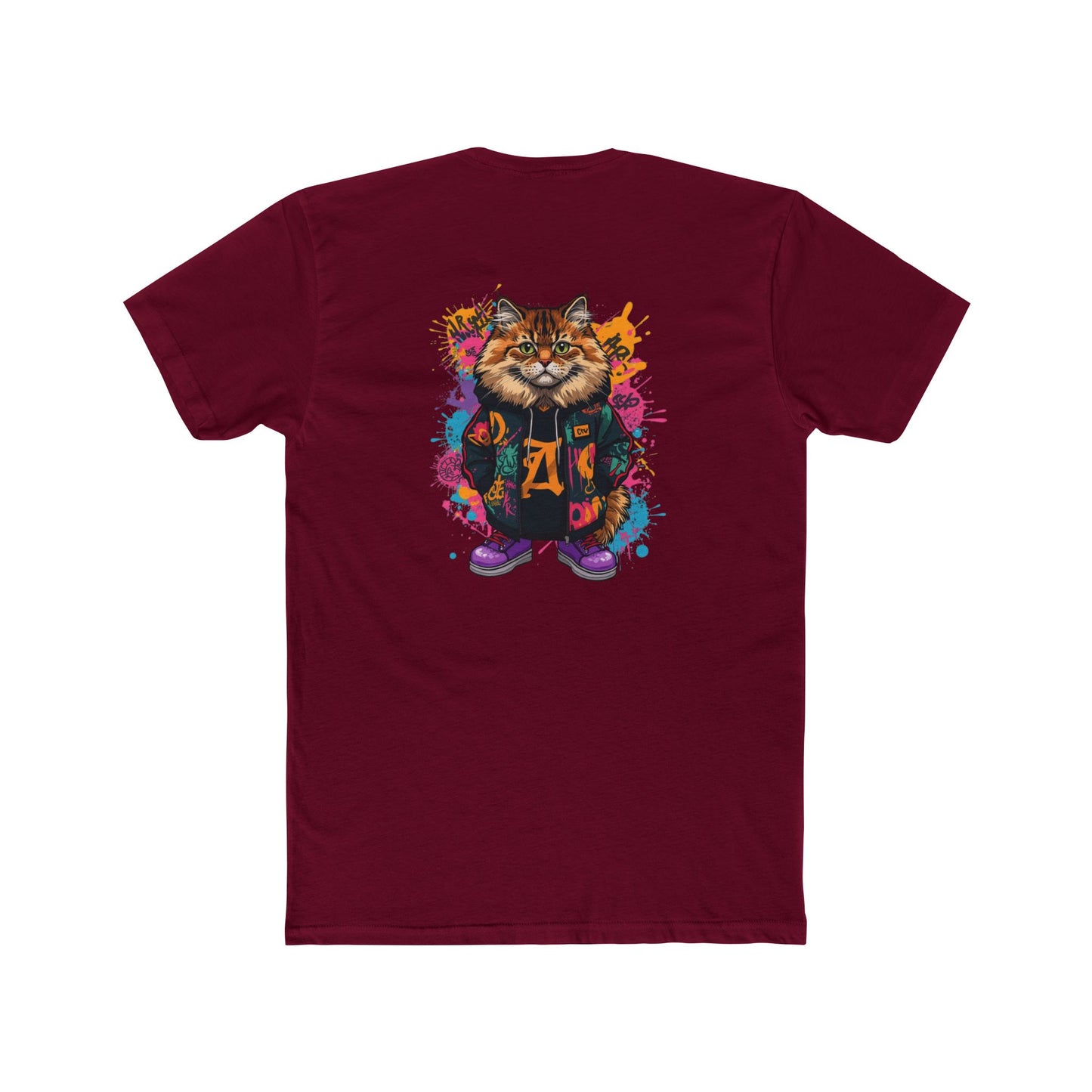 Cat Graphic Tee — Colorful Streetwear Cat Design