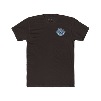 Sailfish Crest Tee — Vintage Blue Fishing Logo T‑Shirt