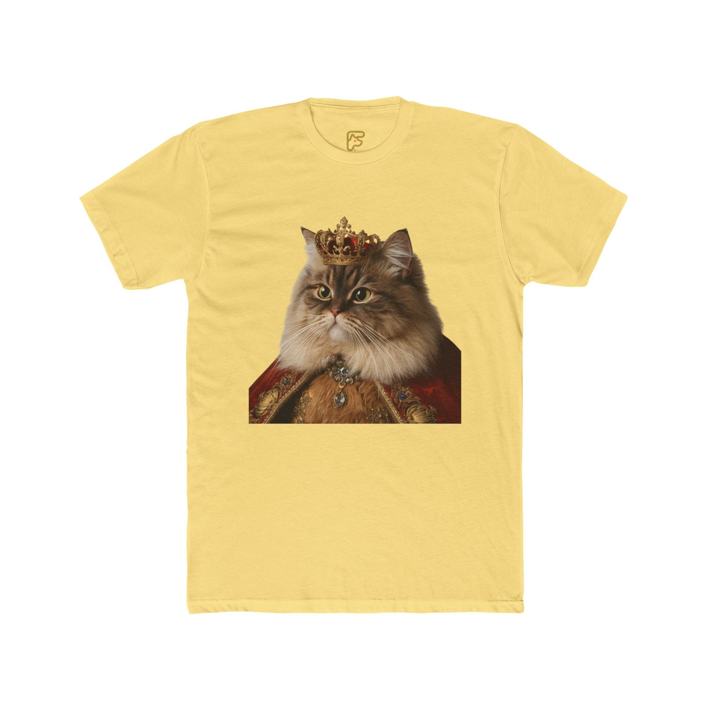 Royal Cat Portrait Tee — Vintage Crowned Kitty Graphic T-Shirt