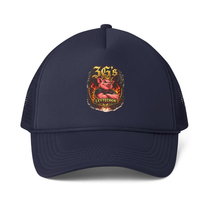 Trucker Cap — Vintage Flaming Pig Crest "Strength" Patch