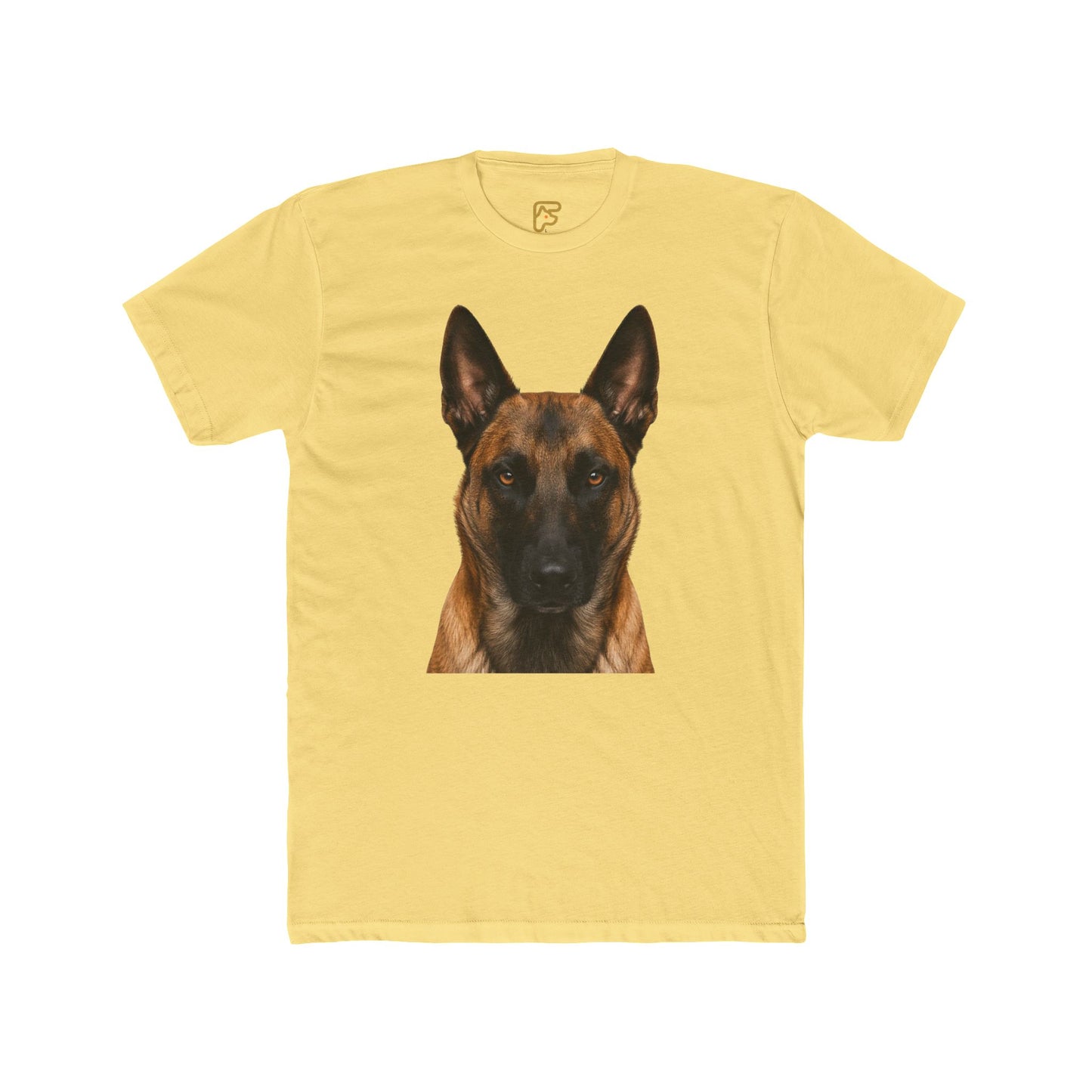 Belgian Malinois Portrait T-Shirt — Realistic Dog Face Tee for Pet Lovers