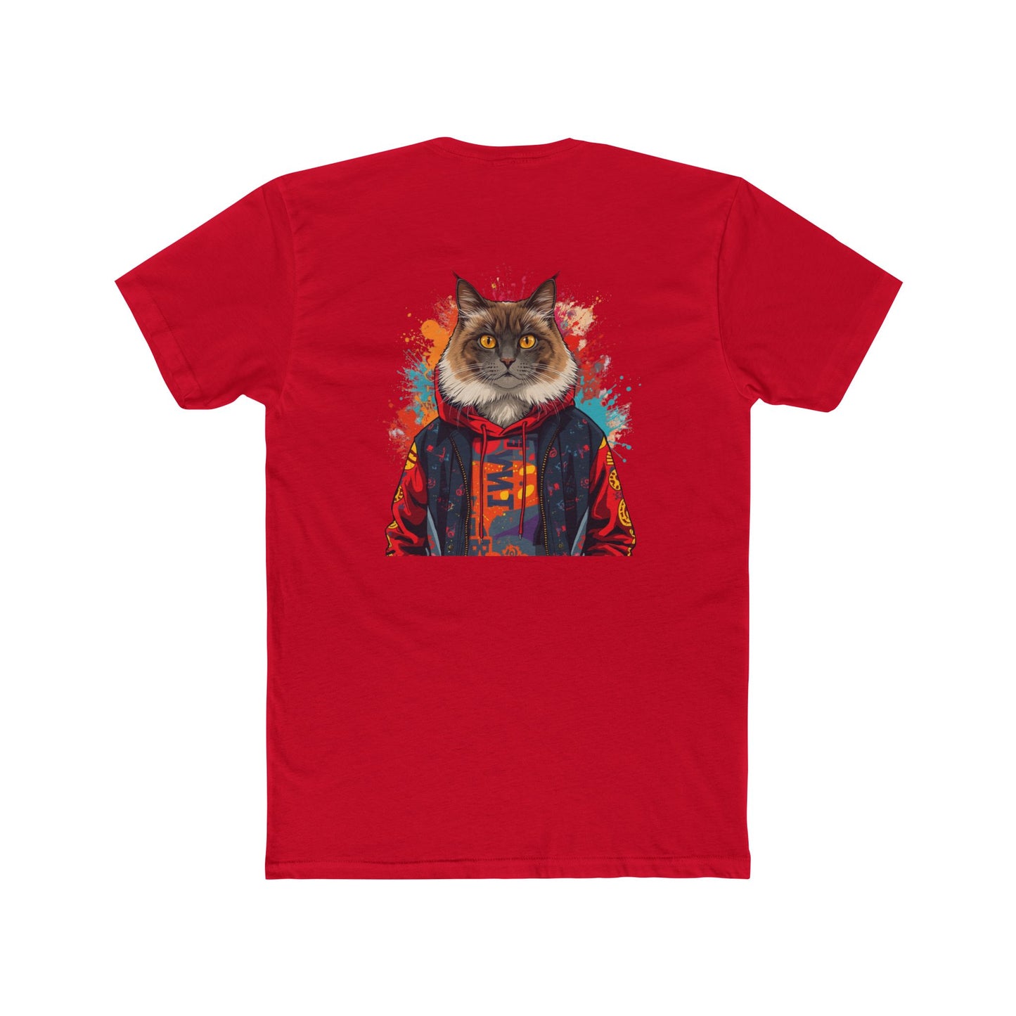 Purr Gang Cat Tee — Graphic Cat Portrait Crewneck Tee