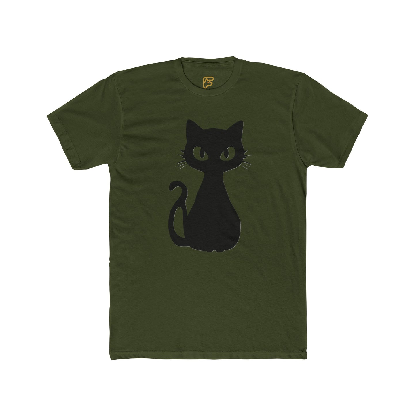 Black Cat Graphic Tee — Cute Minimal Cat Silhouette T-Shirt