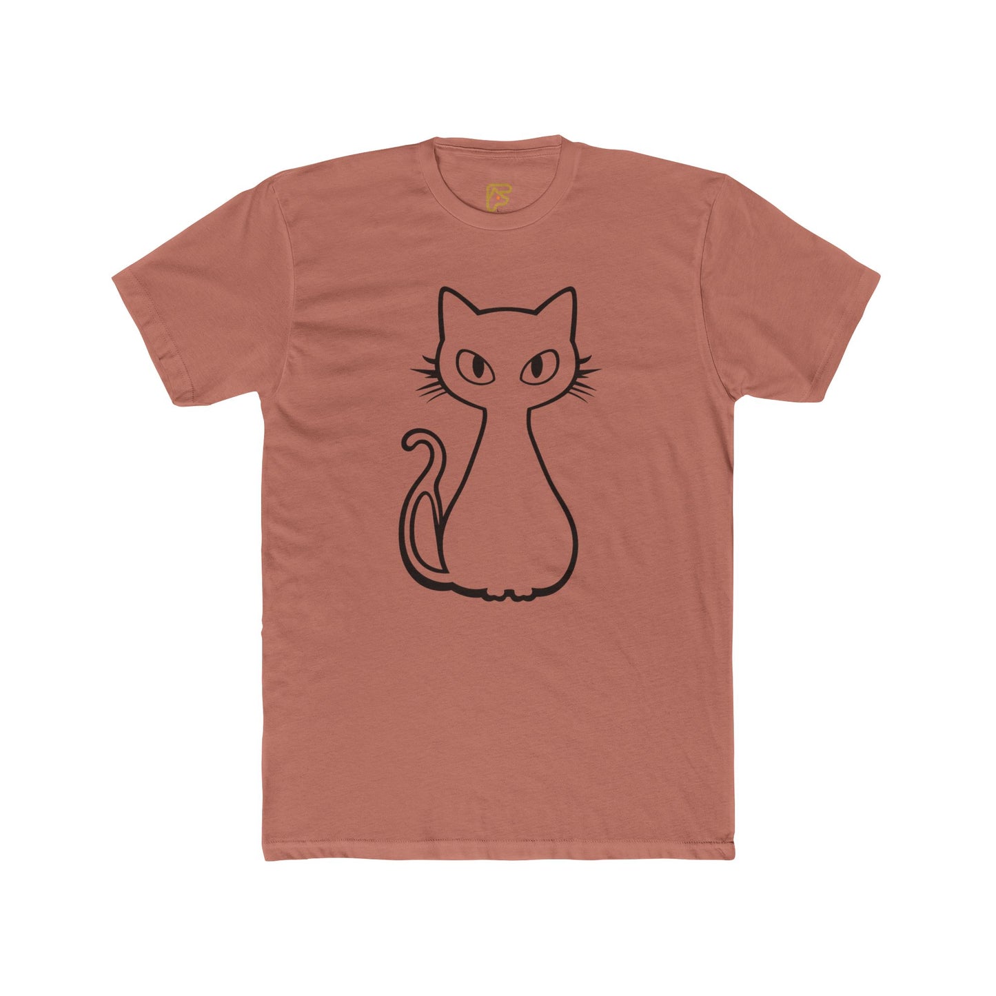 Minimal Line Art Cat T-Shirt