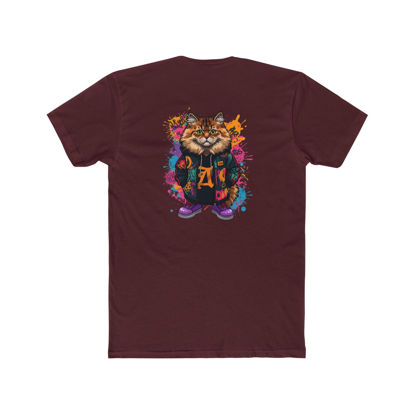 Cat Graphic Tee — Colorful Streetwear Cat Design