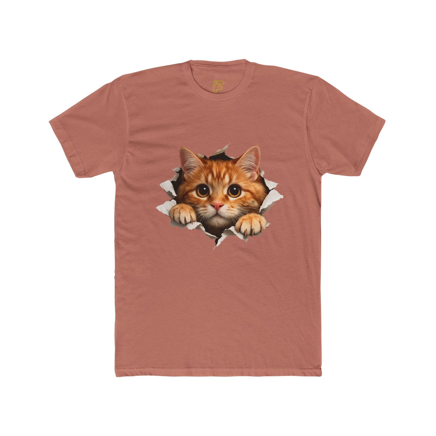 Peekaboo Kitten T-Shirt — Cute Cat Peeking Graphic Tee