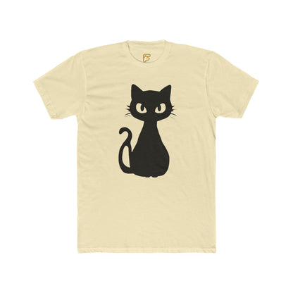 Black Cat Graphic Tee — Cute Minimal Cat Silhouette T-Shirt