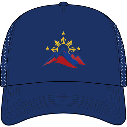 Philippine Mountains Trucker Hat — Sun & Stars Embroidered Foam Cap