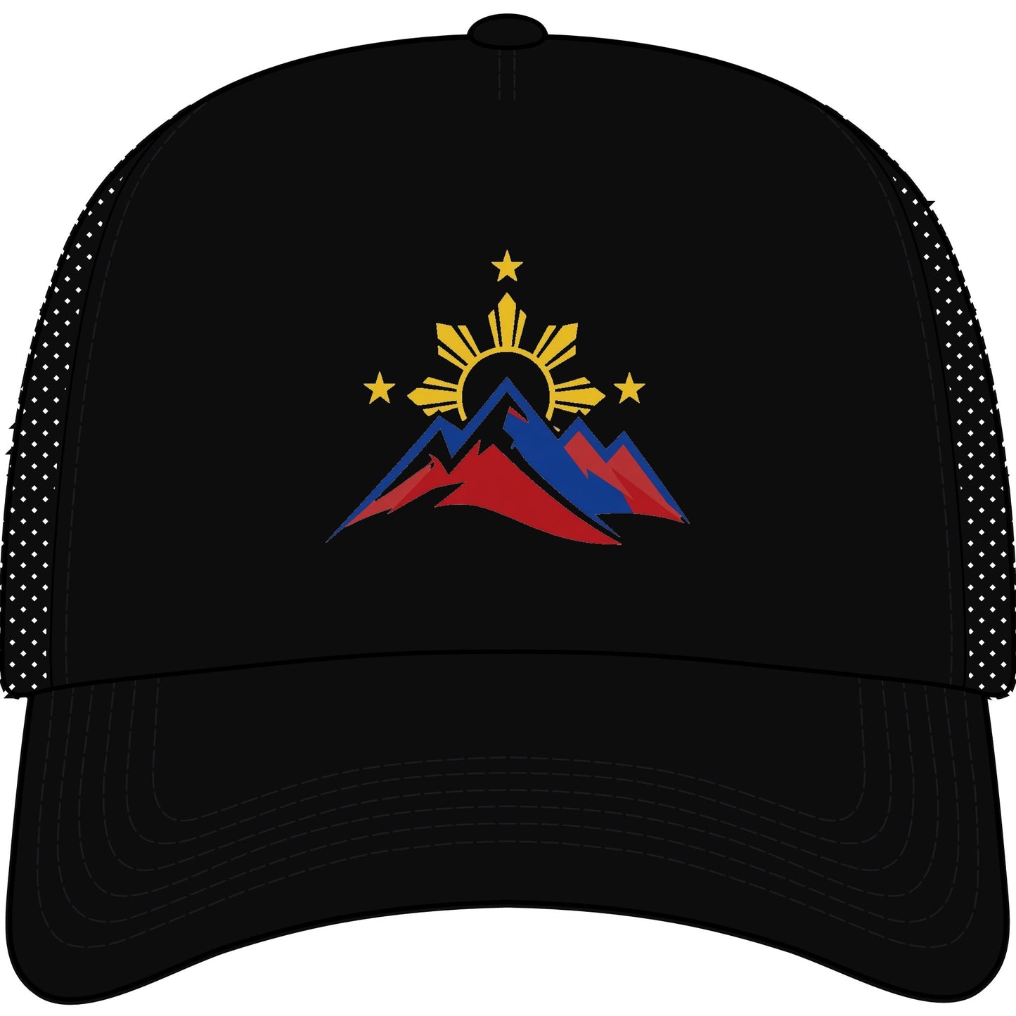 Philippine Mountains Trucker Hat — Sun & Stars Embroidered Foam Cap