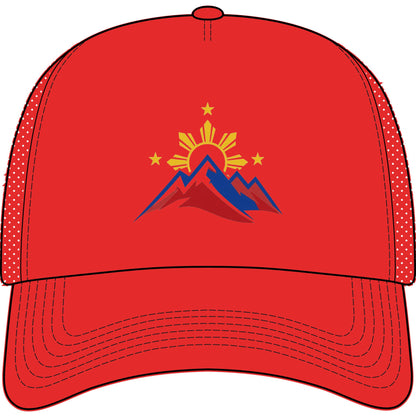 Philippine Mountains Trucker Hat — Sun & Stars Embroidered Foam Cap