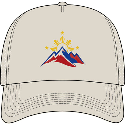 Philippine Mountains Trucker Hat — Sun & Stars Embroidered Foam Cap