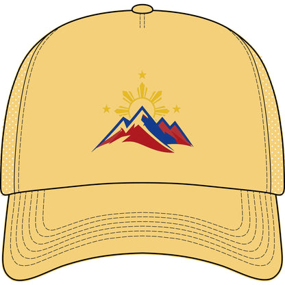 Philippine Mountains Trucker Hat — Sun & Stars Embroidered Foam Cap