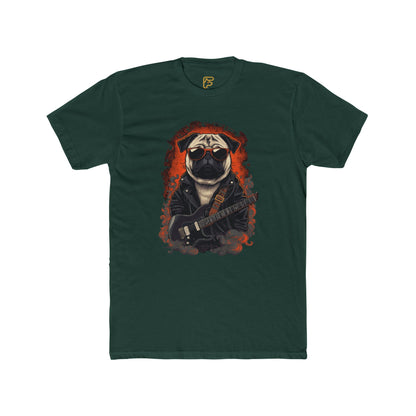 Pug Rocker Graphic Tee — Guitar-Playing Pug Band Shirt