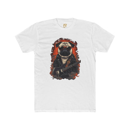 Pug Rocker Graphic Tee — Guitar-Playing Pug Band Shirt