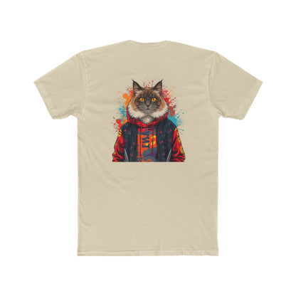 Cat Portrait Tee — Colorful Hoodie Cat Graphic Crewneck