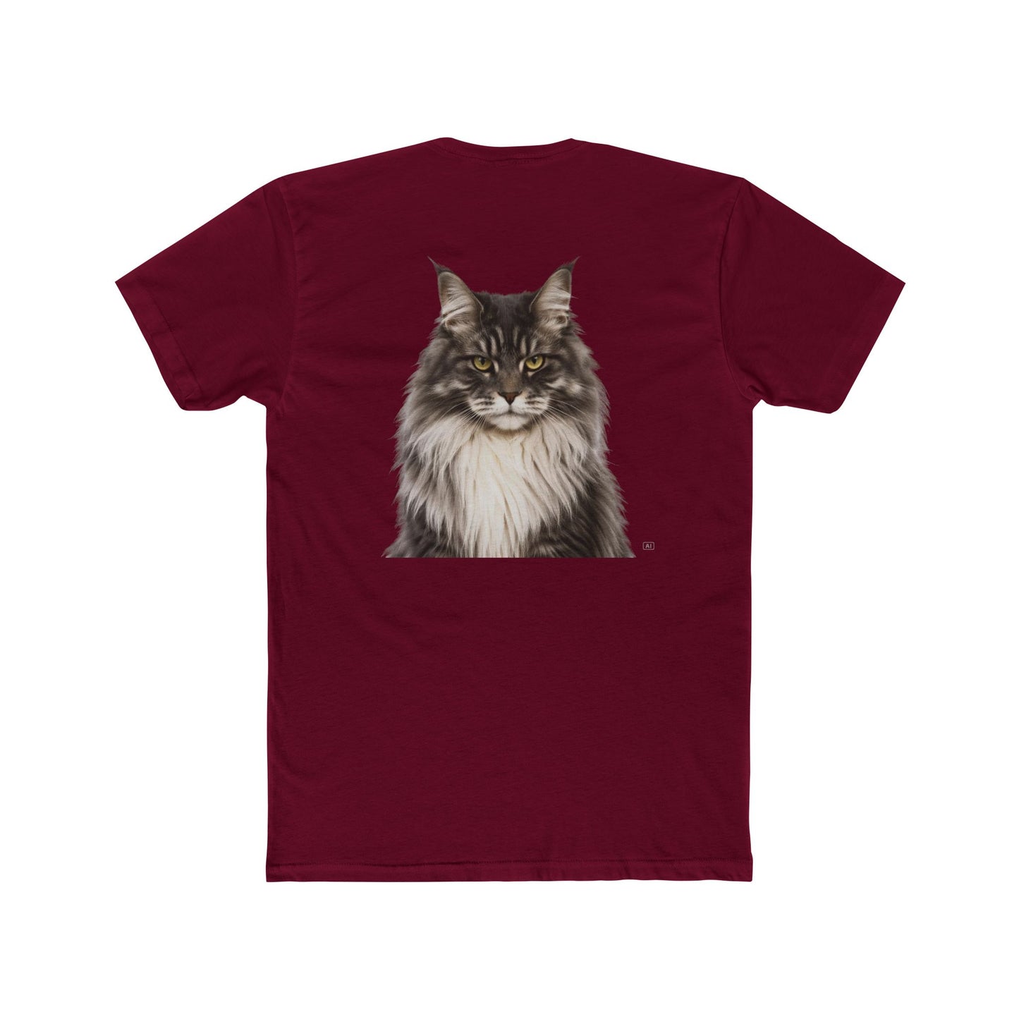 Cat Portrait T‑Shirt — Realistic Maine Coon Graphic Tee