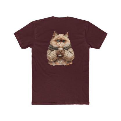 Cozy Cat Crew Tee — Cute Sweater Cat Graphic T-Shirt