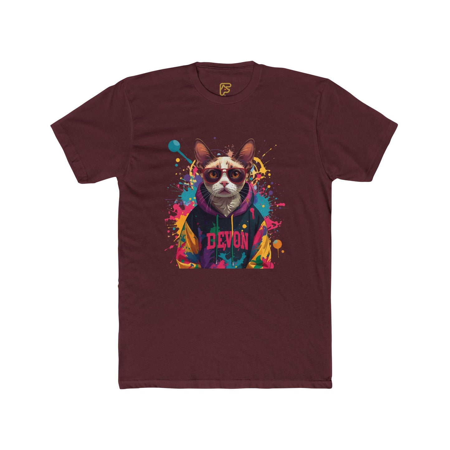 Devon Cool Cat Graphic Tee — Colorful Streetwear Cat T-Shirt