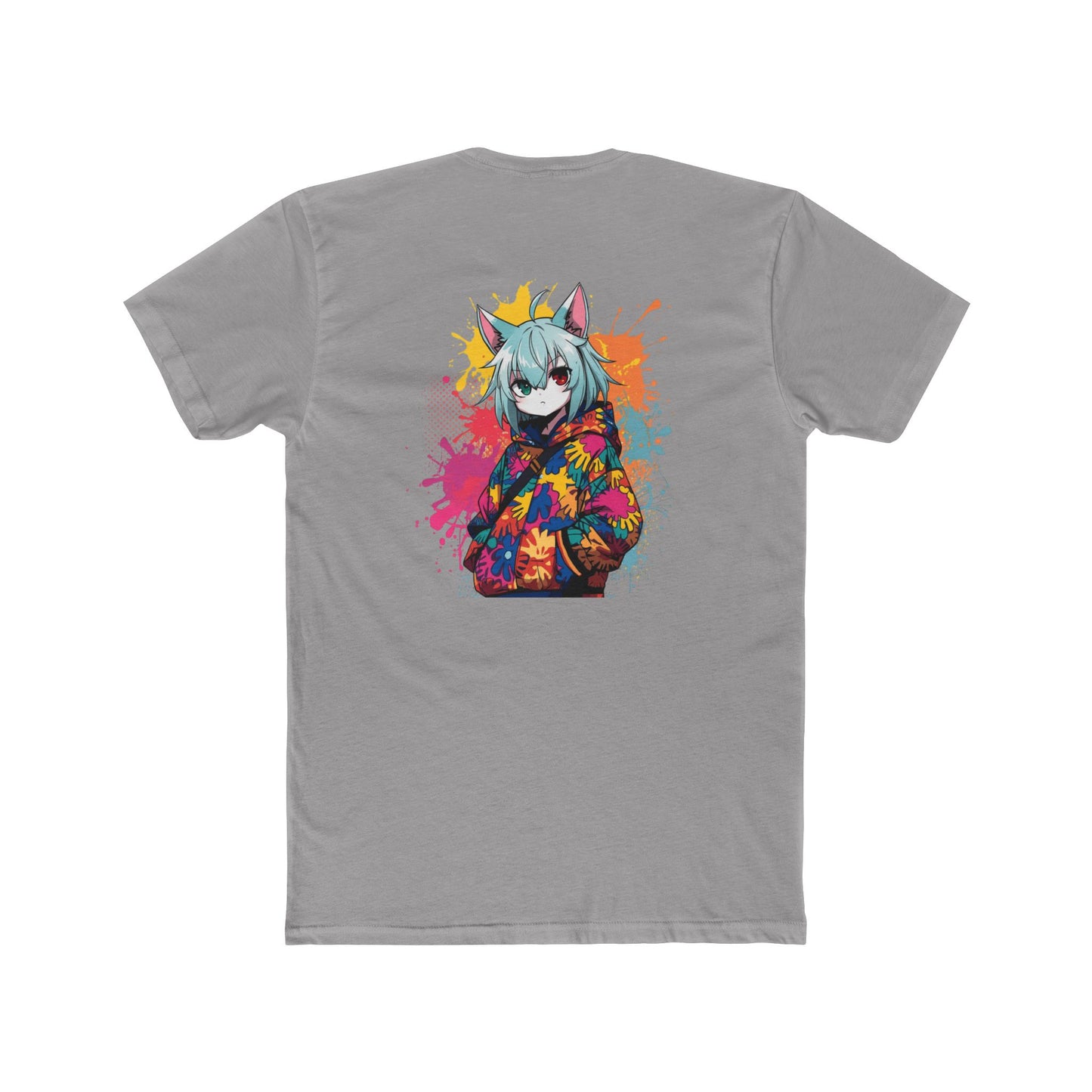 Anime Cat Girl Tee — Colorful Streetwear Graphic T-Shirt