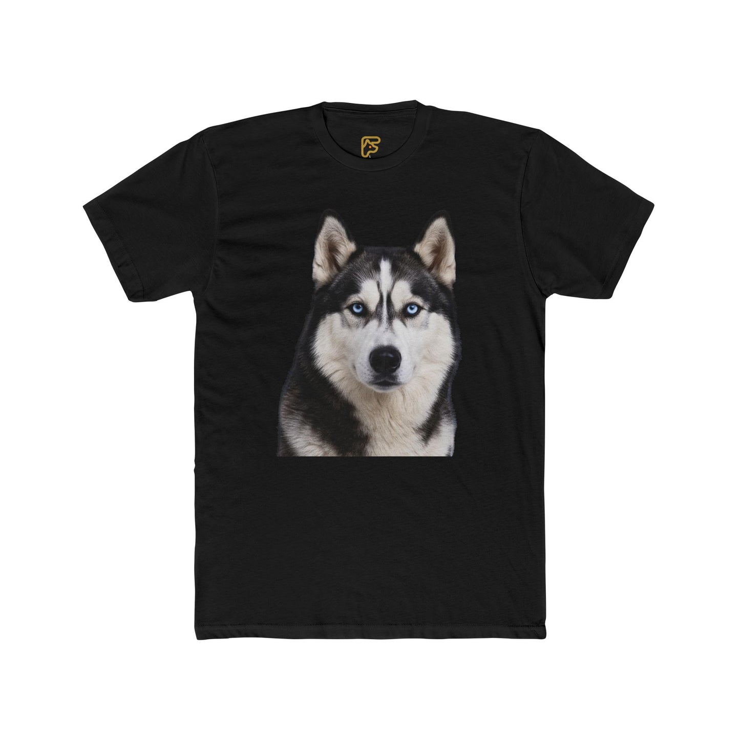 Siberian Husky Face T‑Shirt — Realistic Dog Portrait Tee