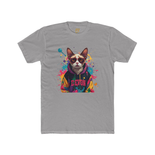 Devon Cool Cat Graphic Tee — Colorful Streetwear Cat T-Shirt