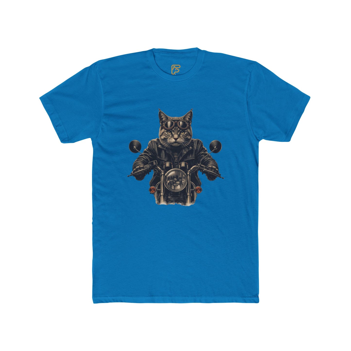 Cat Biker T-Shirt — Motorcycle Cat Rider Graphic Tee