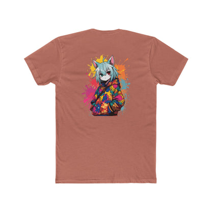 Anime Cat Girl Tee — Colorful Streetwear Graphic T-Shirt