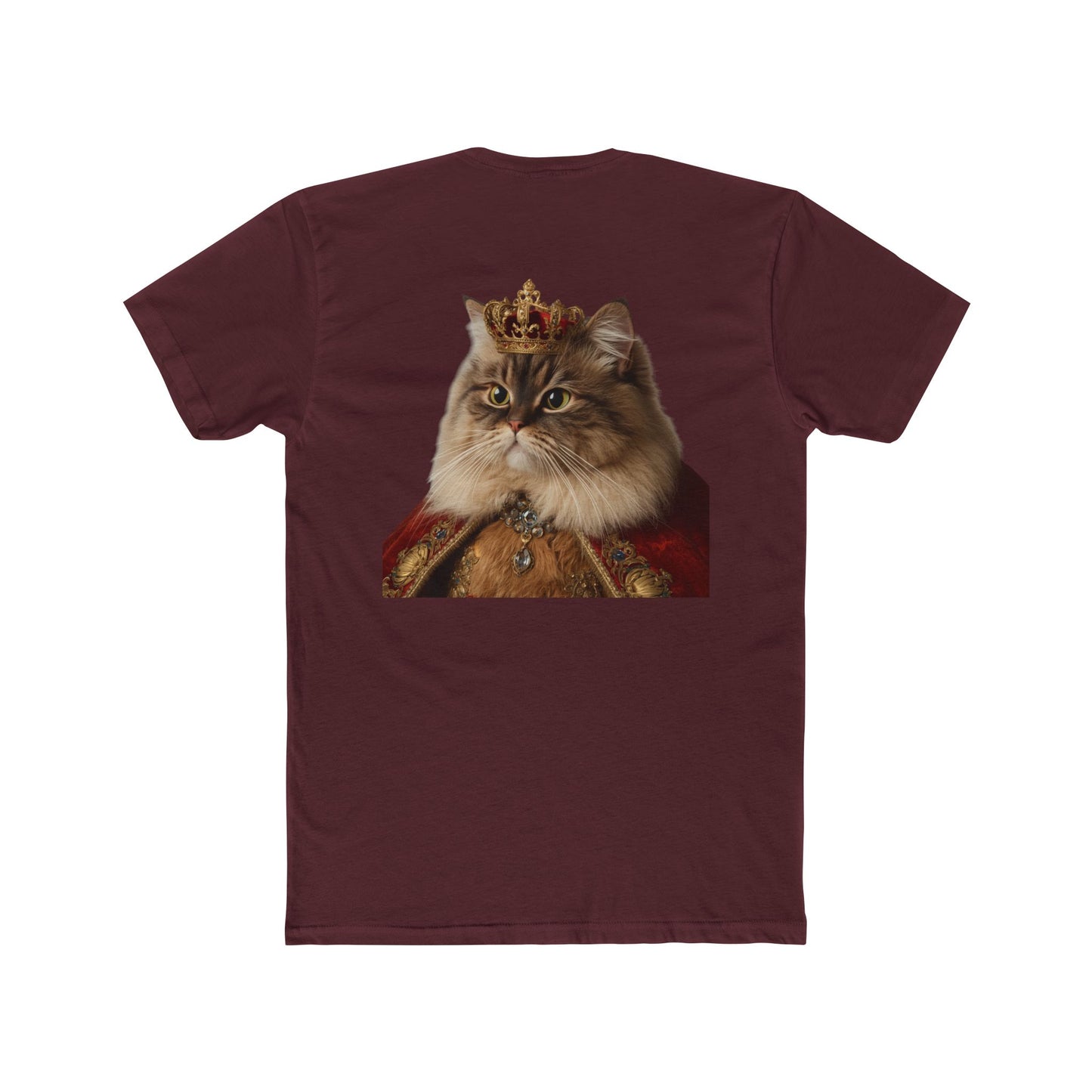 Royal Cat T‑Shirt — Crowned Persian Portrait Tee