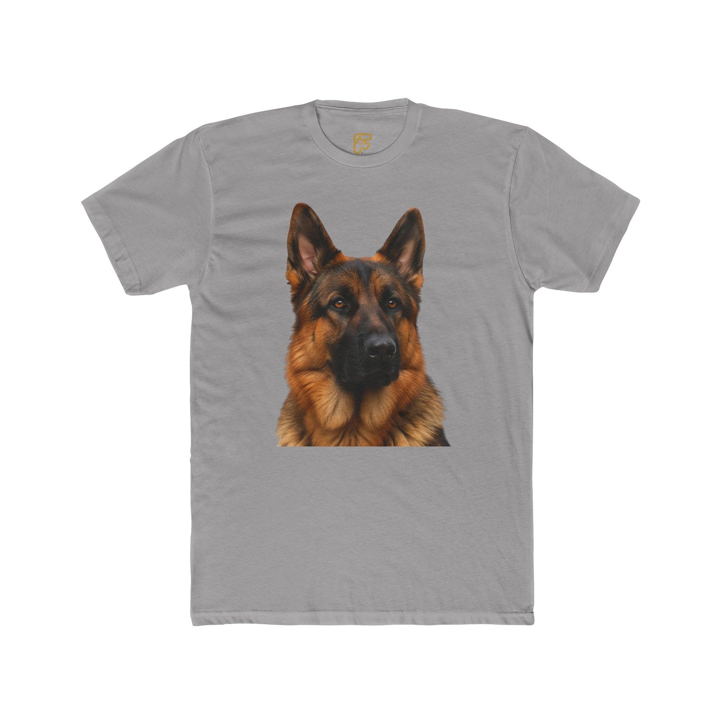 German Shepherd Portrait T-Shirt — Realistic Dog Face Tee for Dog Lovers