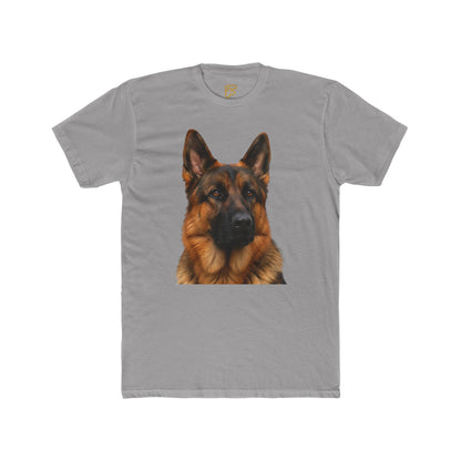 German Shepherd Portrait T-Shirt — Realistic Dog Face Tee for Dog Lovers