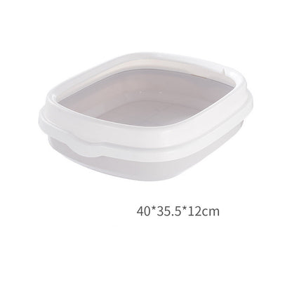 Large Detachable Cat Litter Box – Anti-Splash High Wall Design
