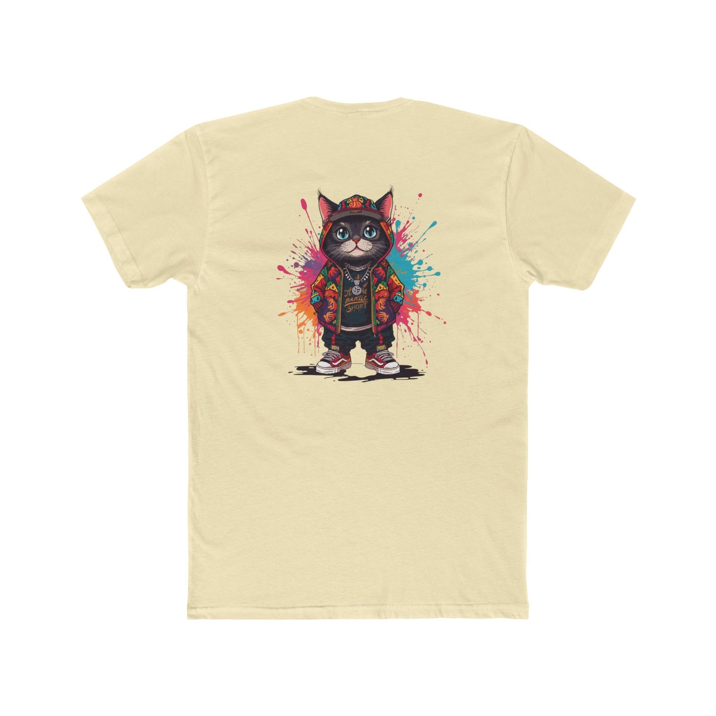 Cat Streetwear Tee — Colorful Urban Cat Graphic T-Shirt