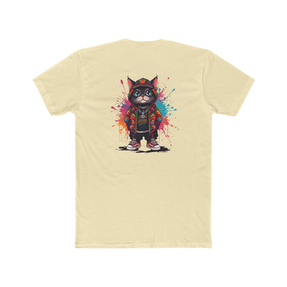 Cat Streetwear Tee — Colorful Urban Cat Graphic T-Shirt