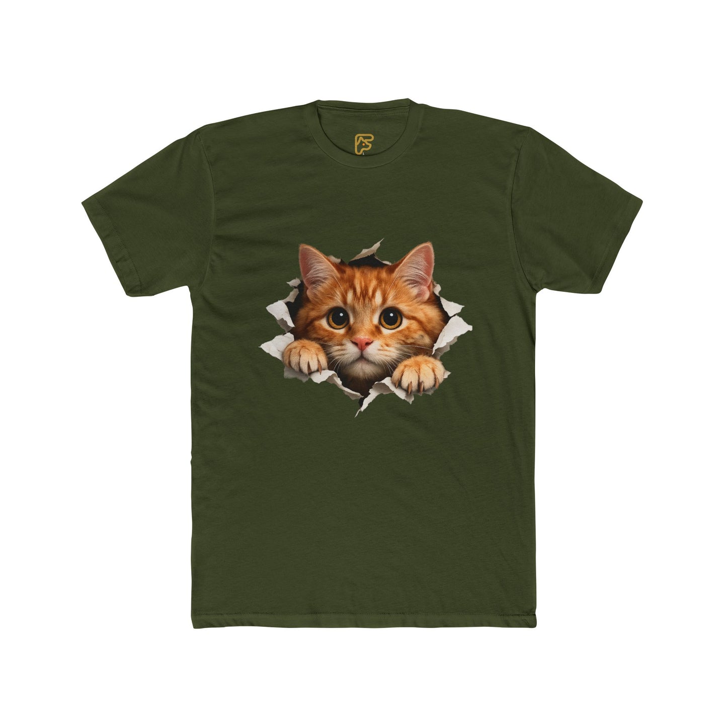 Peekaboo Kitten T-Shirt — Cute Cat Peeking Graphic Tee