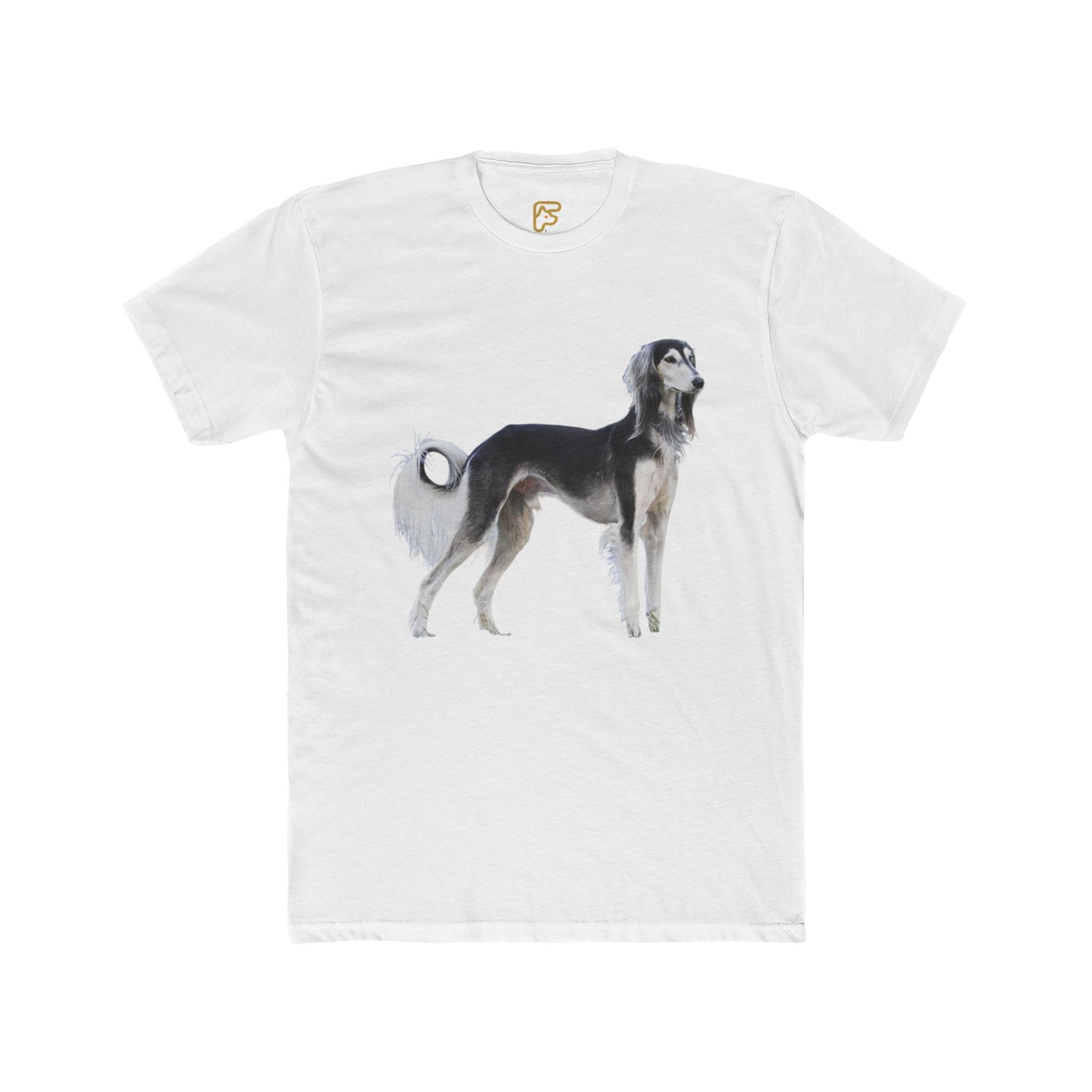 Saluki Dog Illustration T‑Shirt — Elegant Sighthound Artwork Tee