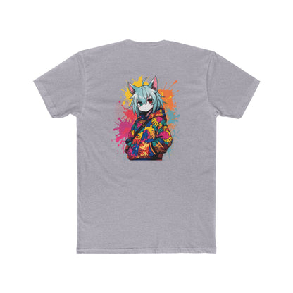 Anime Cat Girl Tee — Colorful Streetwear Graphic T-Shirt