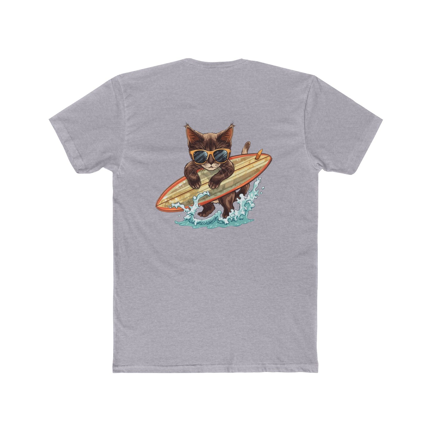 Surfing Cat T-Shirt — Vintage Surfboard Kitty Graphic Tee