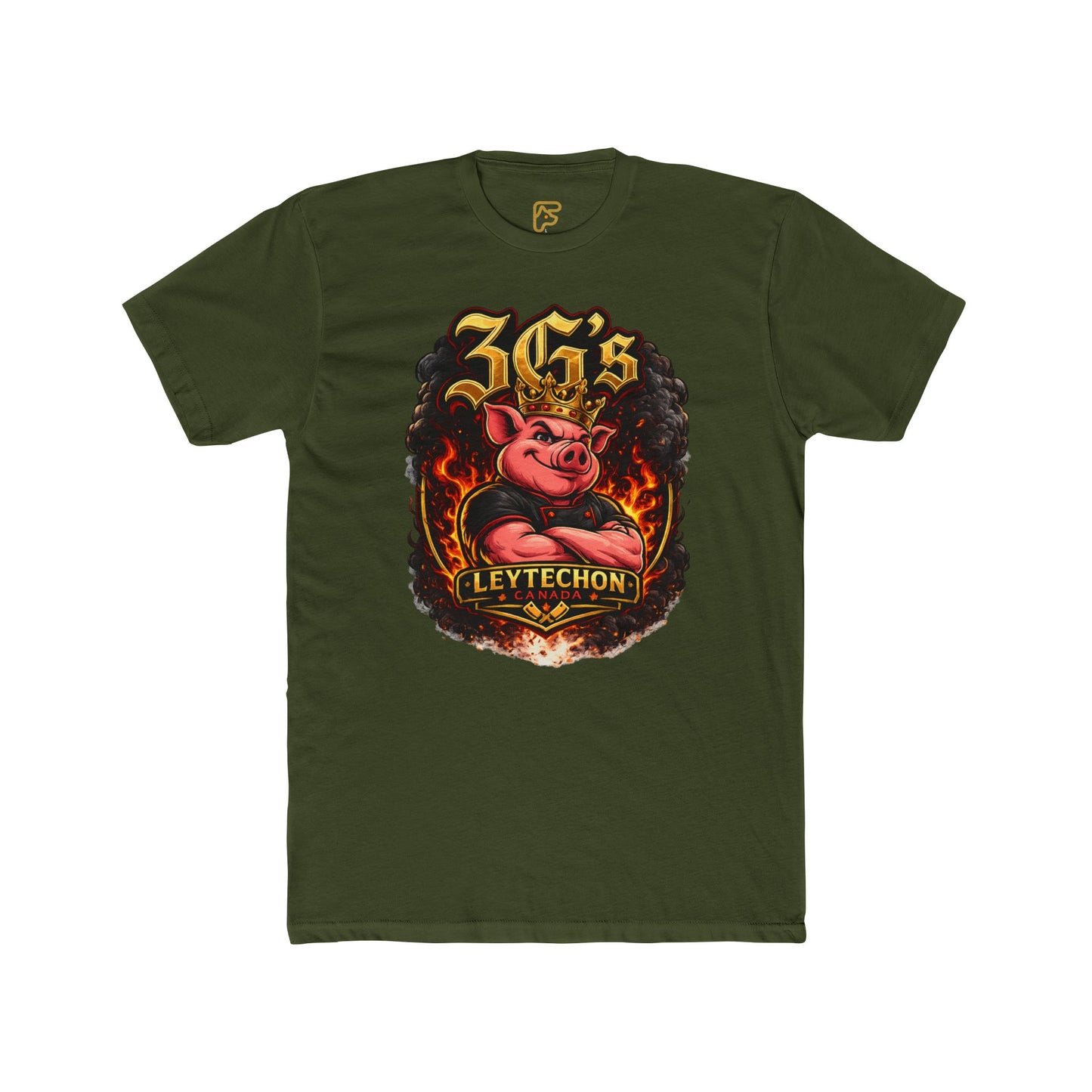 3G's Leytechon Pig Graphic Tee — Vintage Flame Streetwear Shirt
