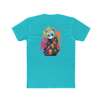 Anime Cat Girl Tee — Colorful Streetwear Graphic T-Shirt