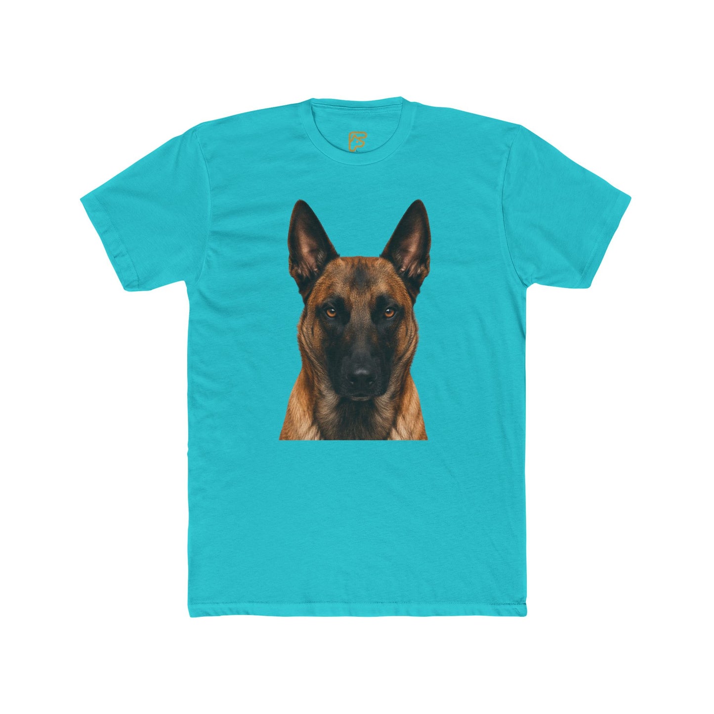 Belgian Malinois Portrait T-Shirt — Realistic Dog Face Tee for Pet Lovers