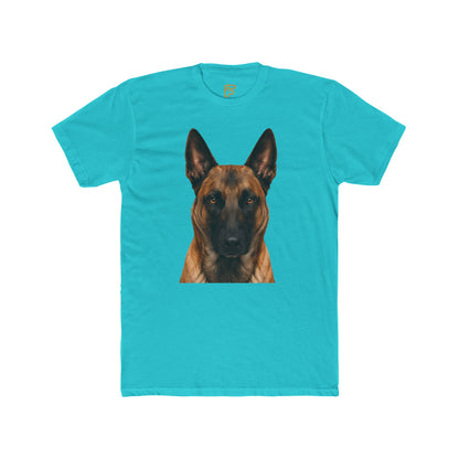 Belgian Malinois Portrait T-Shirt — Realistic Dog Face Tee for Pet Lovers