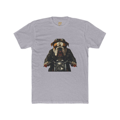 Bulldog Biker T‑Shirt — Motorcycle Dog Graphic Tee