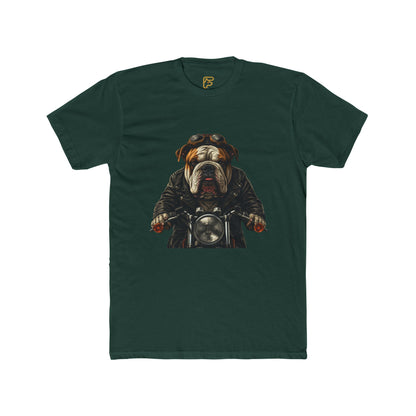 Bulldog Biker T‑Shirt — Motorcycle Dog Graphic Tee